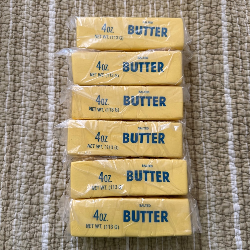 Lot of 6 Butter Squishy Slow Rising Sensory Fidget Toy Salted Butter Stick